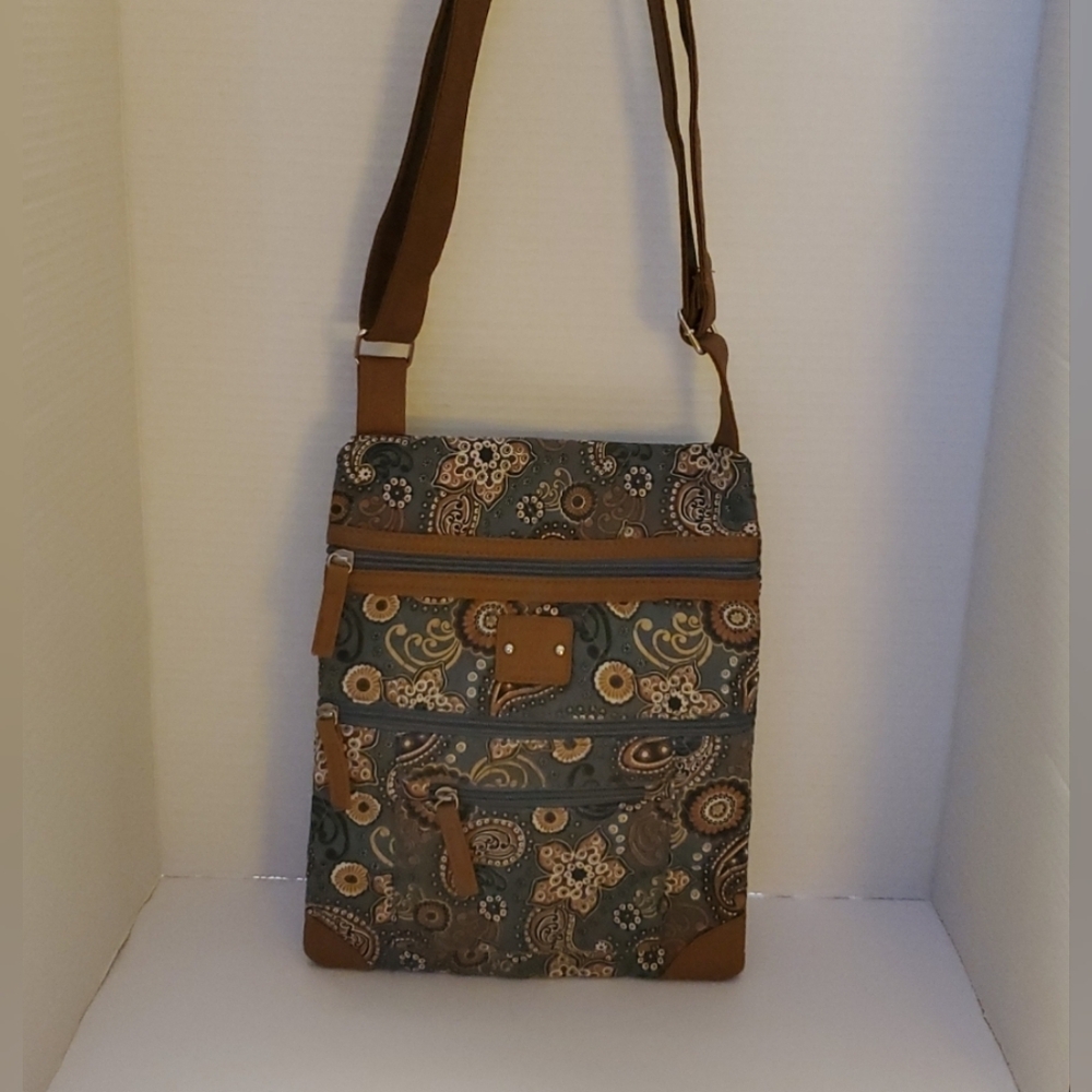 Stone Mountain Quilted Paisley Print Crossbody Bag